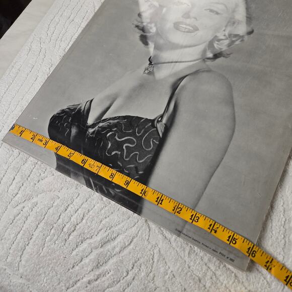 Marilyn Monroe EUC vintage 80s print #382 black white 16 x 20 inches  unframed - Picture 7 of 9